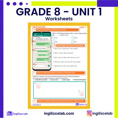 Grade 8 Unit 1 Invitations 3