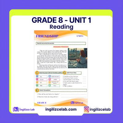 Grade 8 Unit 1 Reading 3