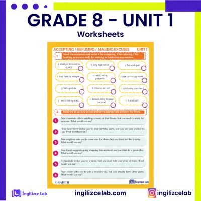 Grade 8 Unit 1 Invitations